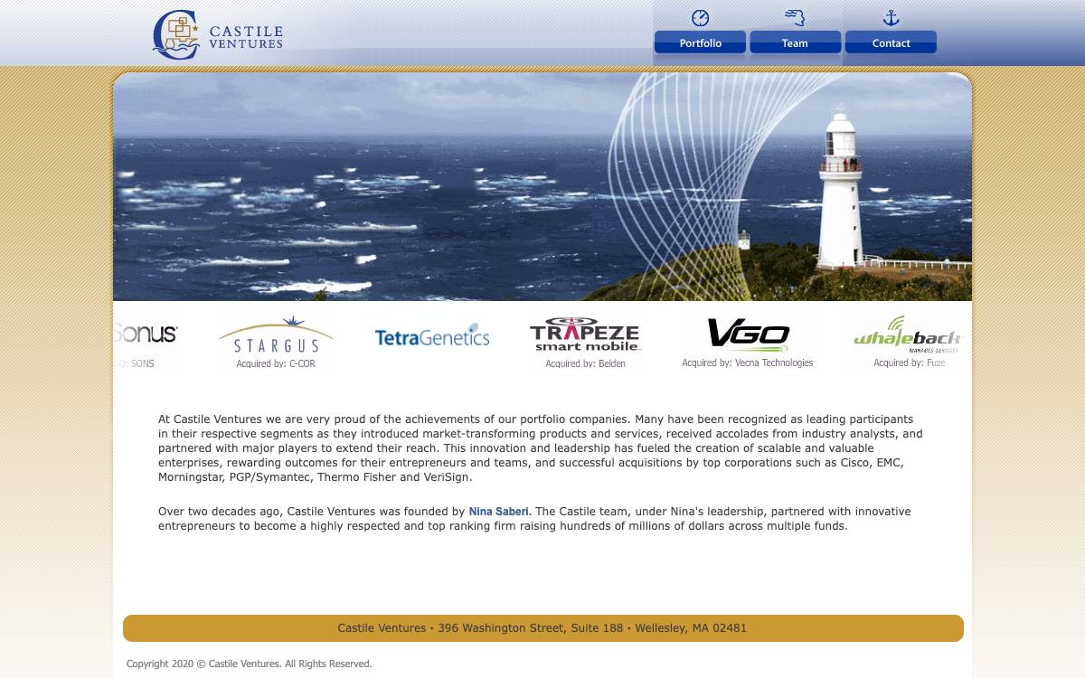 Castile Ventures website preview