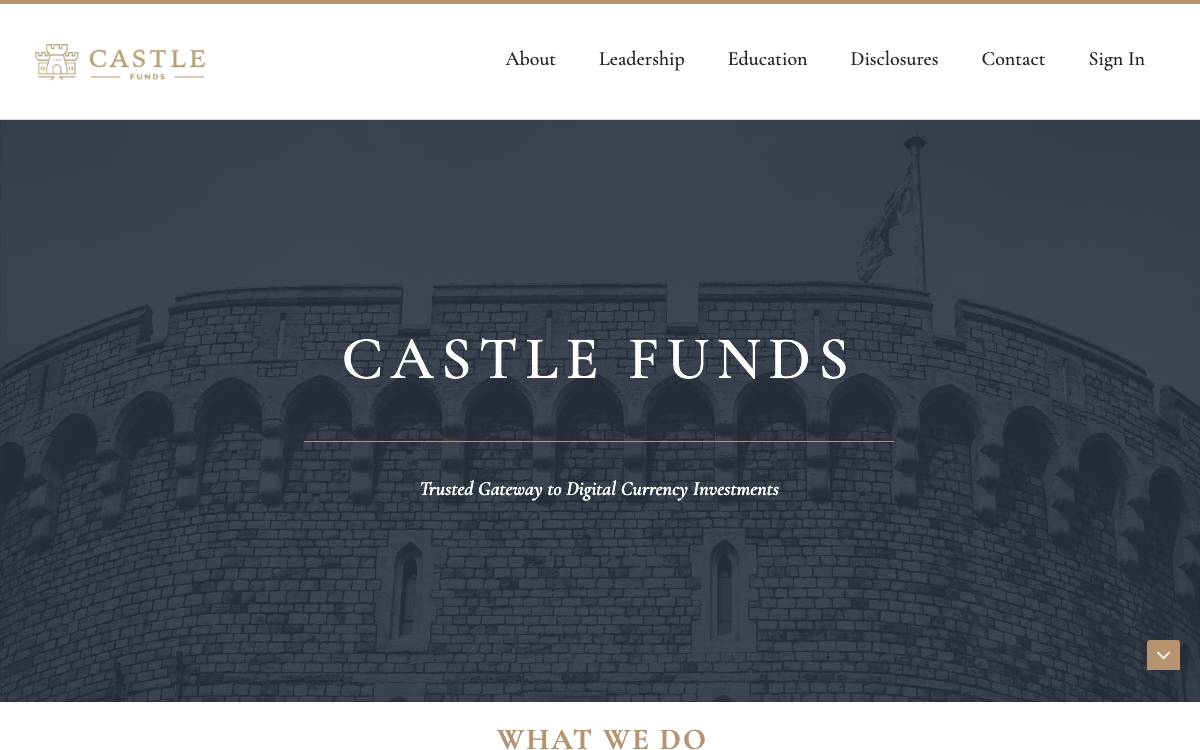 Castle Fund Partners website preview