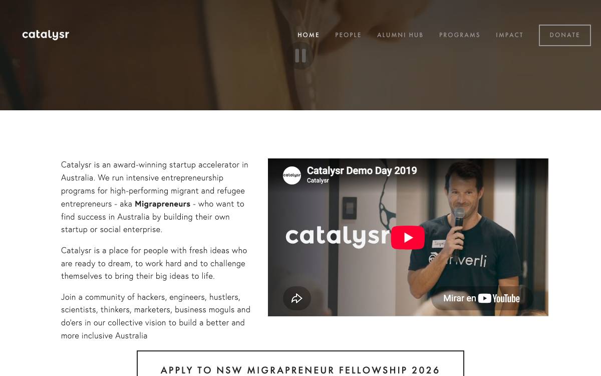 Catalysr website preview