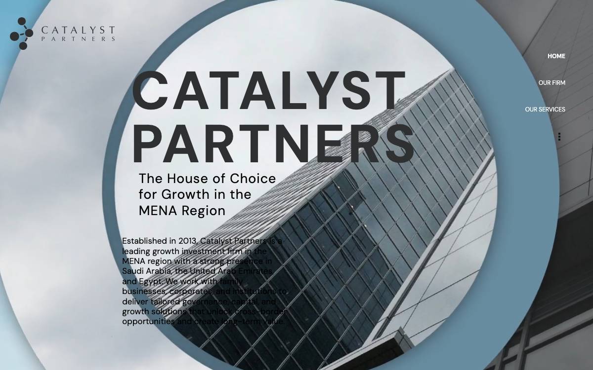 Catalyst Partners Middle East website preview