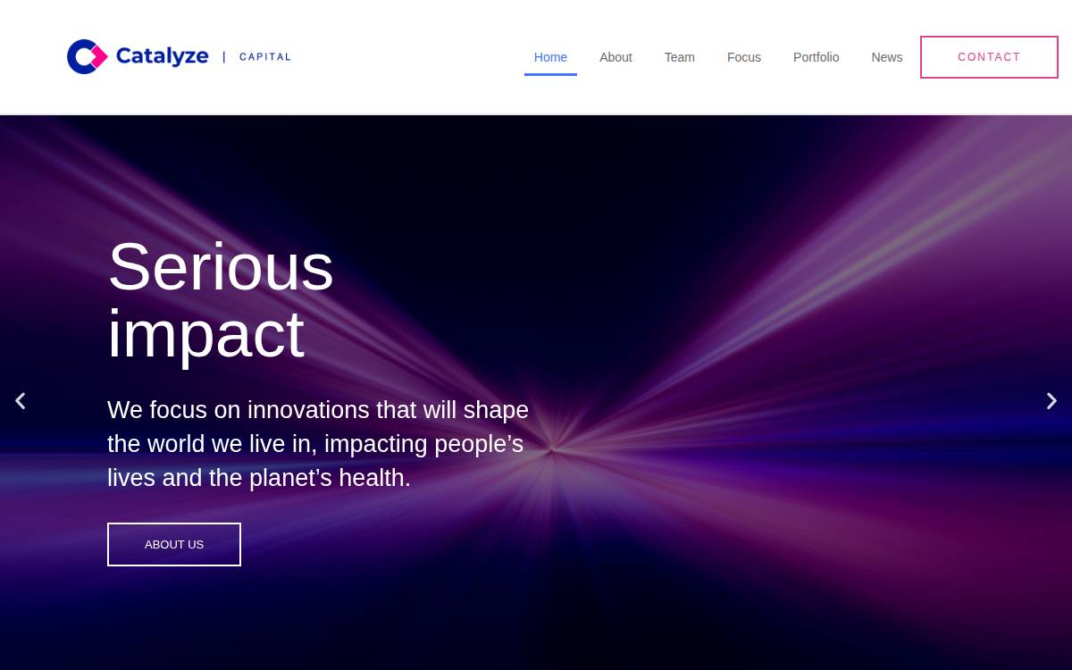 Catalyze Capital website preview