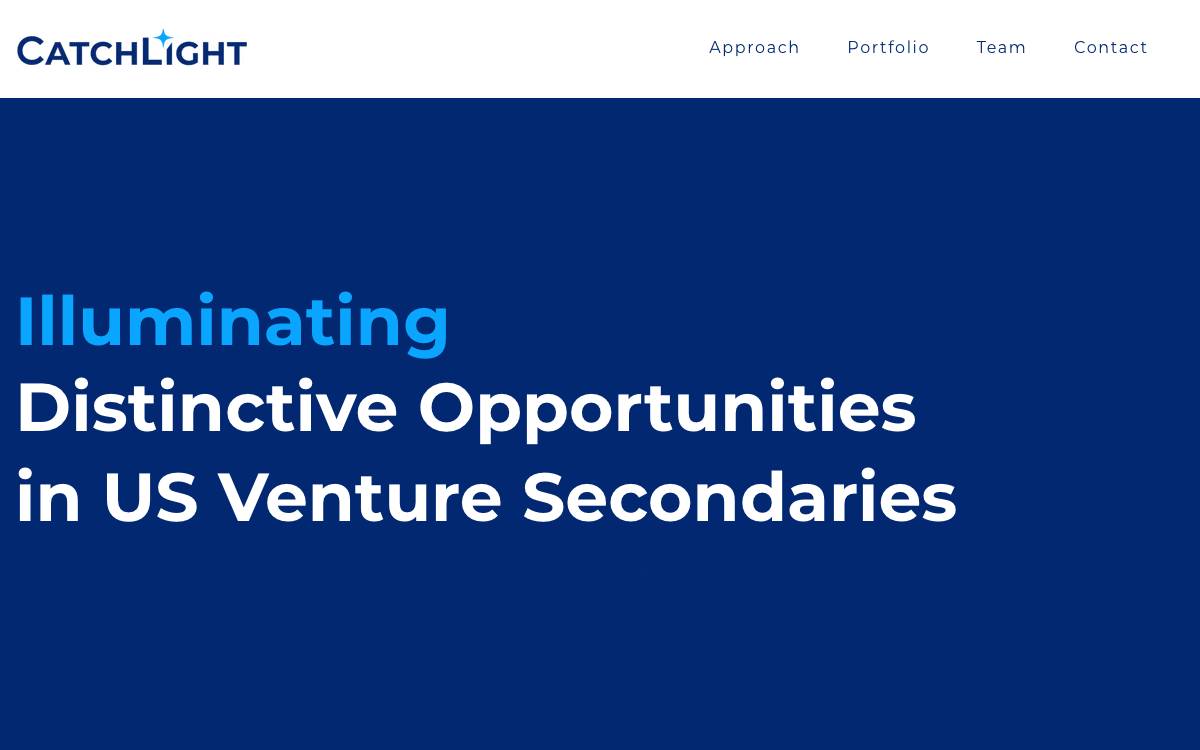 CatchLight Capital Partners website preview