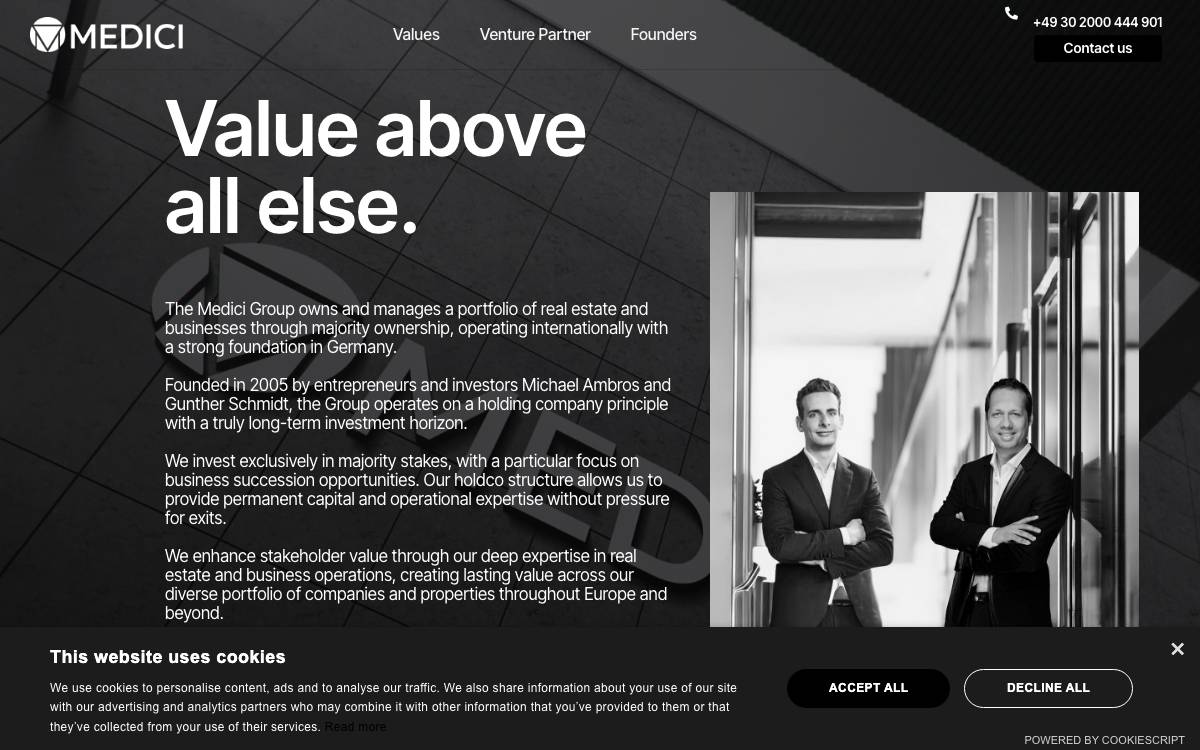 Catena Capital website preview