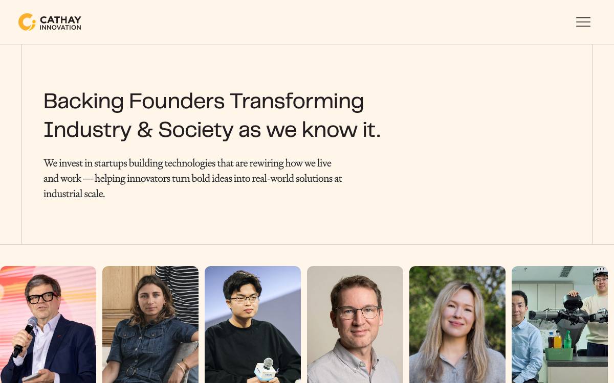Cathay Innovation website preview