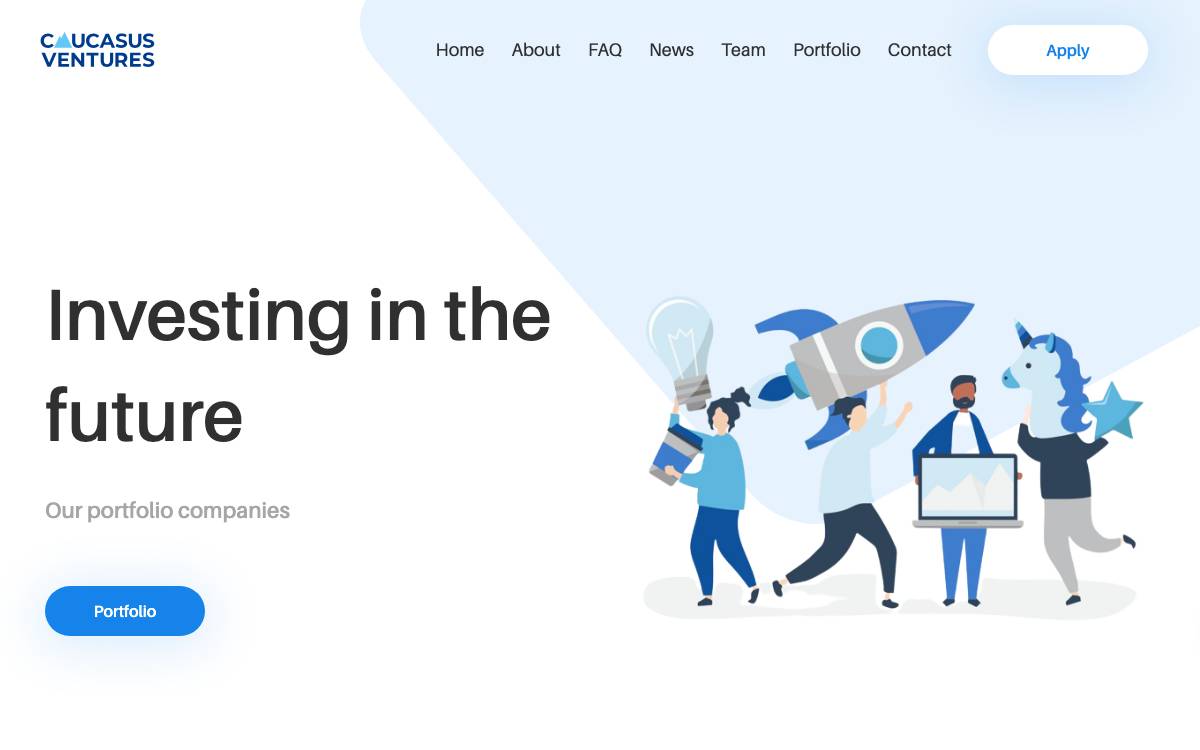 Caucasus Ventures website preview