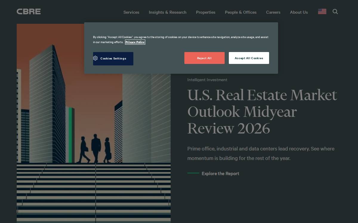 CBRE website preview