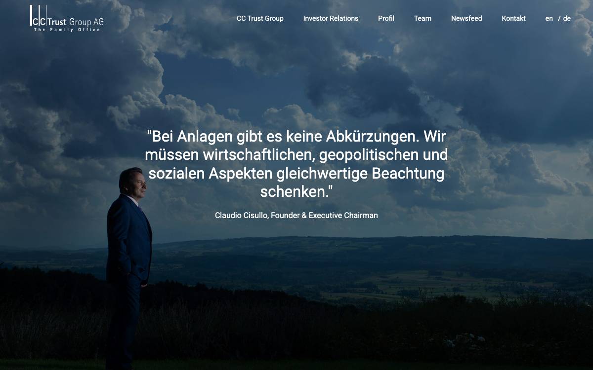 CC Trust Group AG website preview