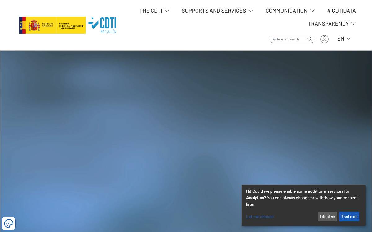 CDTI website preview