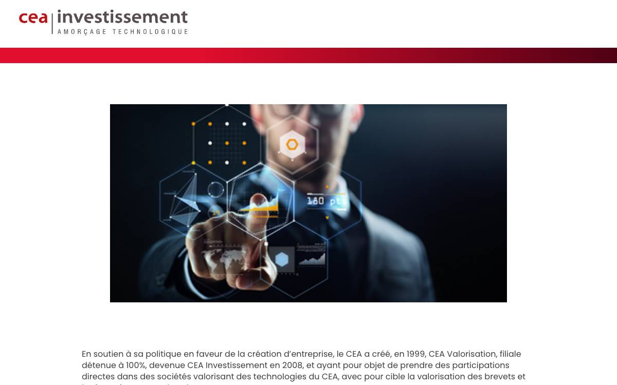 CEA Investissement website preview