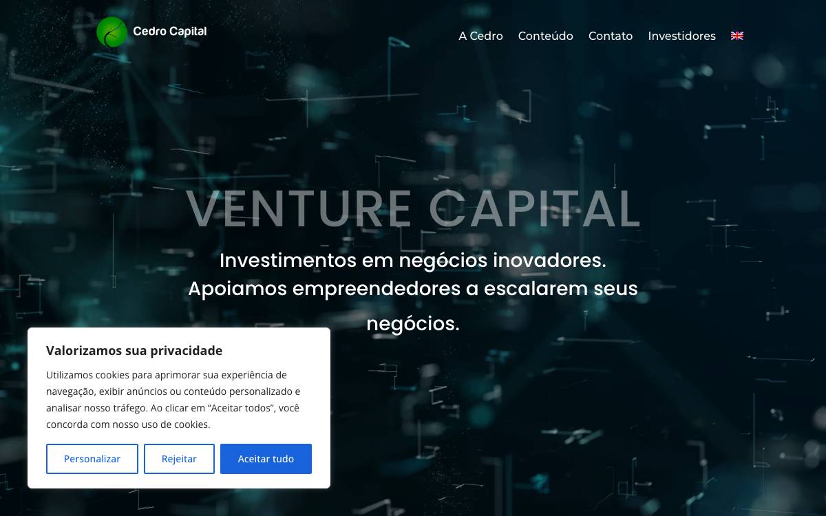 Cedro Capital website preview