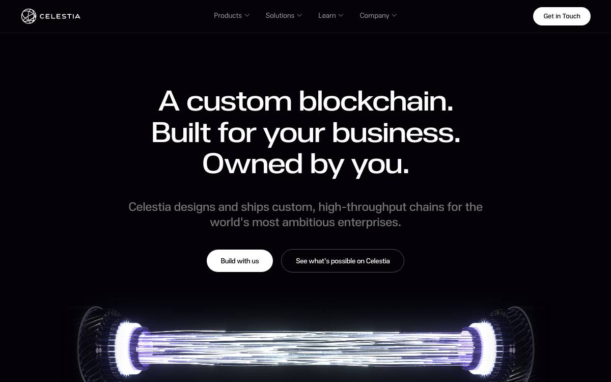 Celestia Foundation website preview