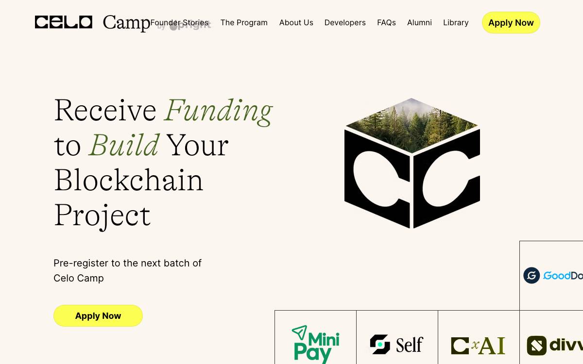 Celo Camp website preview