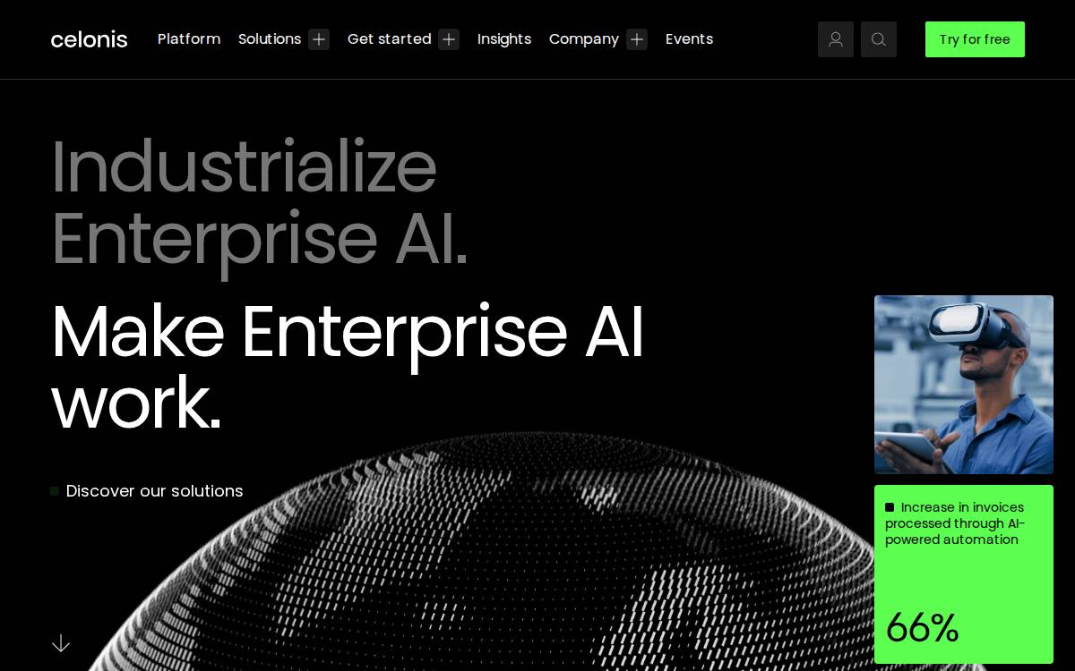 Celonis website preview