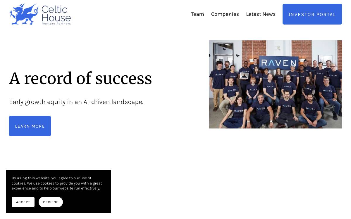 Celtic House Venture Partners website preview