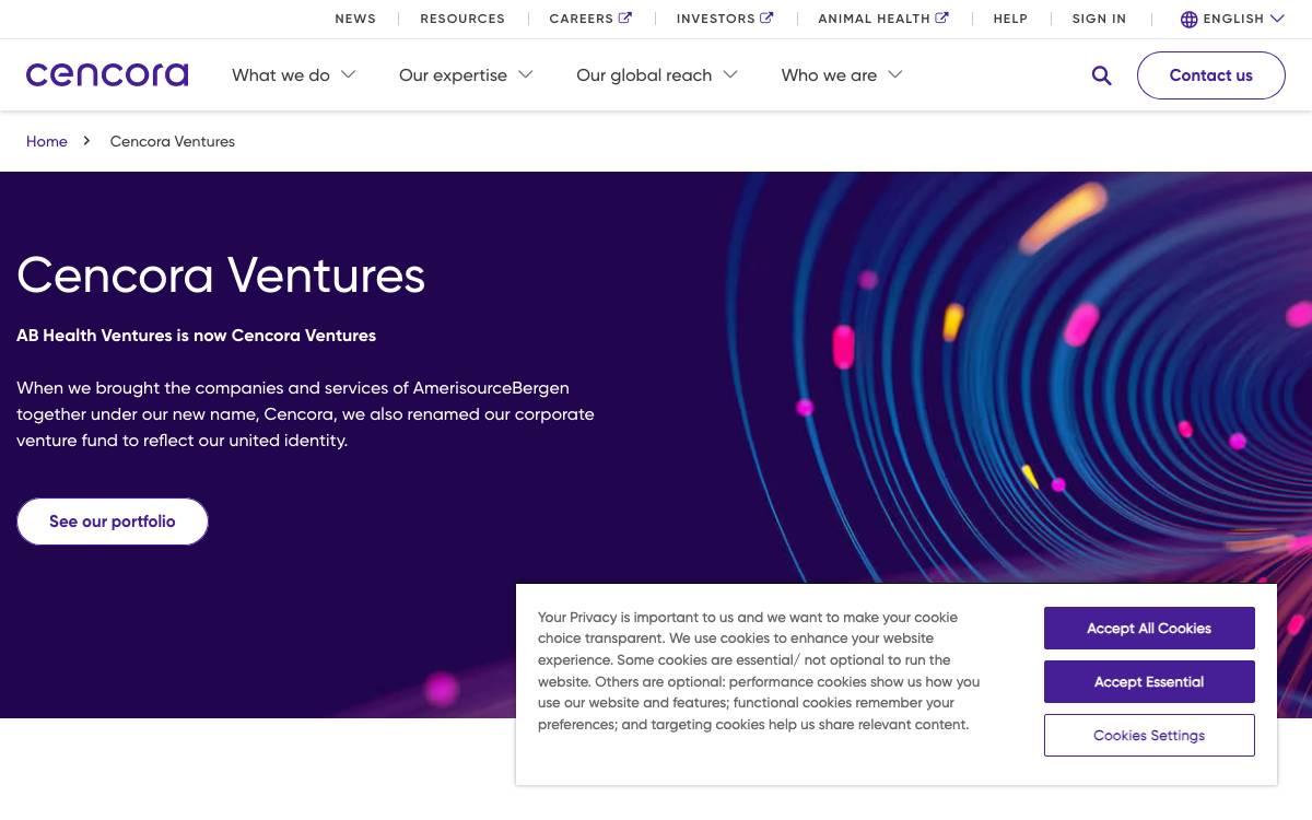 Cencora Ventures website preview