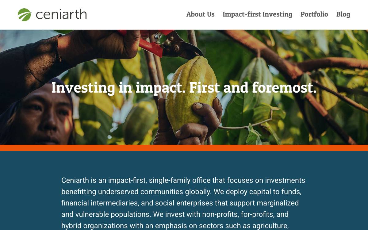 Ceniarth website preview