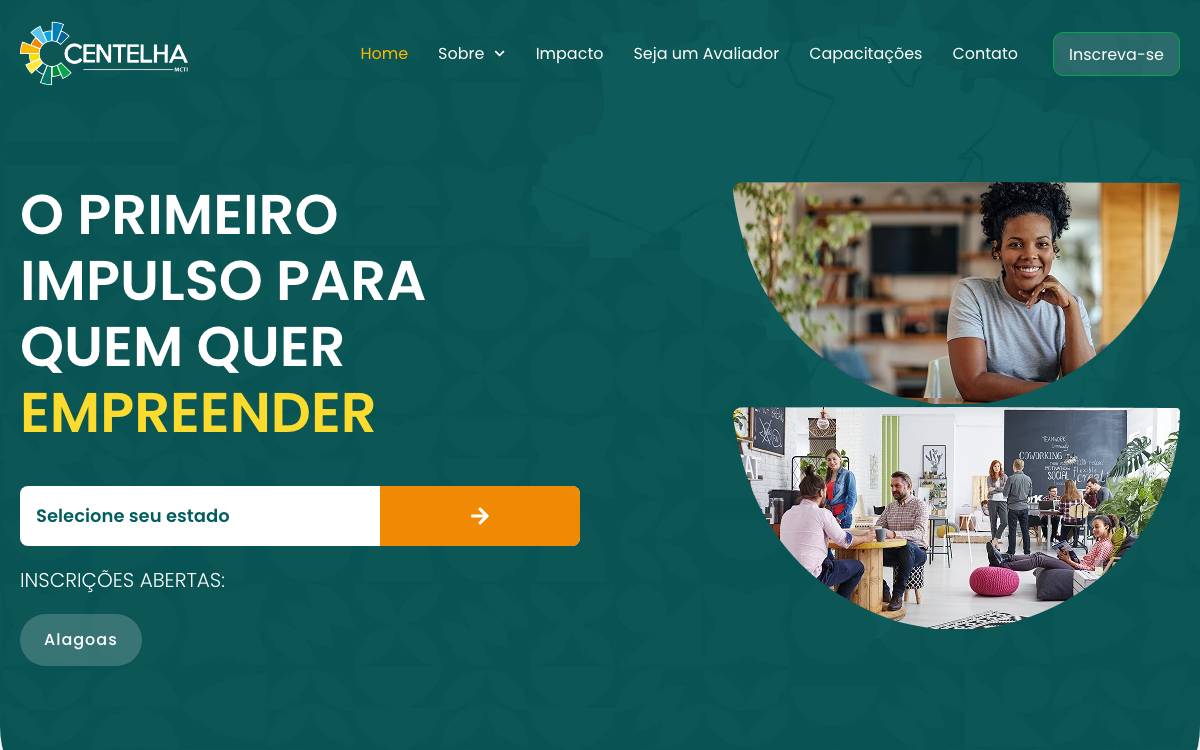 Centelha website preview