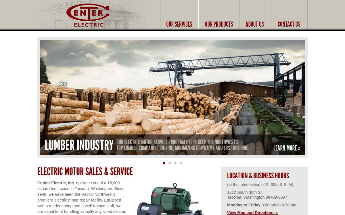Center Electric website preview