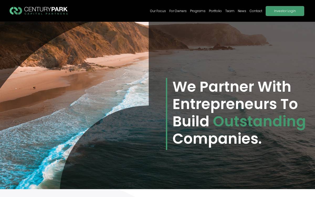 Century Park Capital Partners website preview