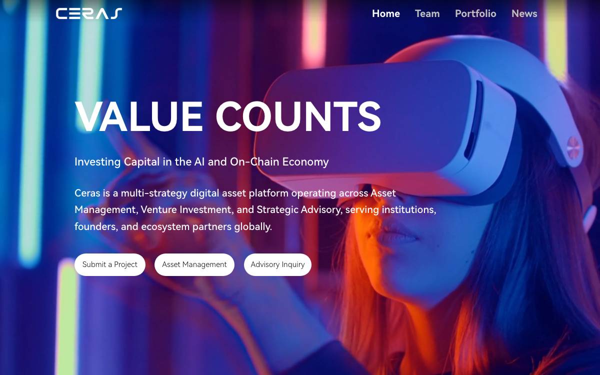 Ceras Ventures website preview