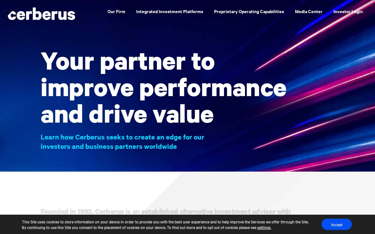 Cerberus Capital Management website preview