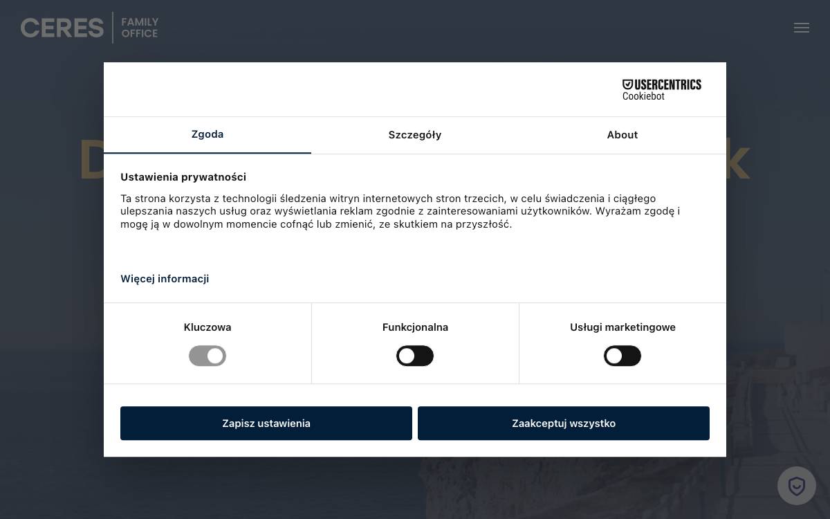 CERES Family Office website preview