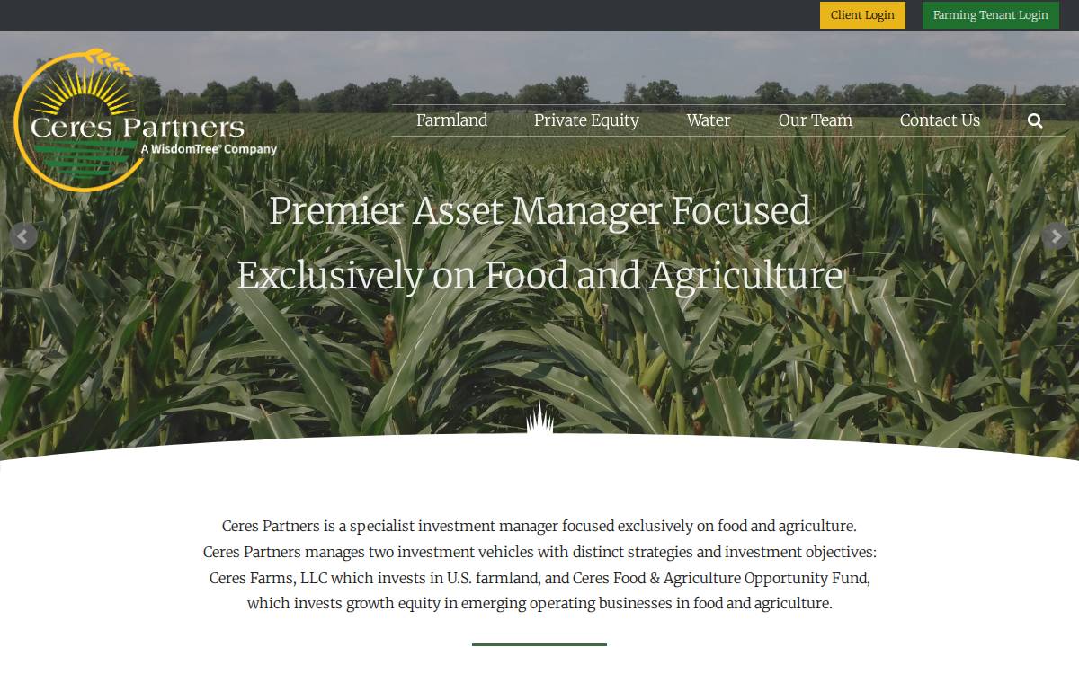 Ceres Partners website preview