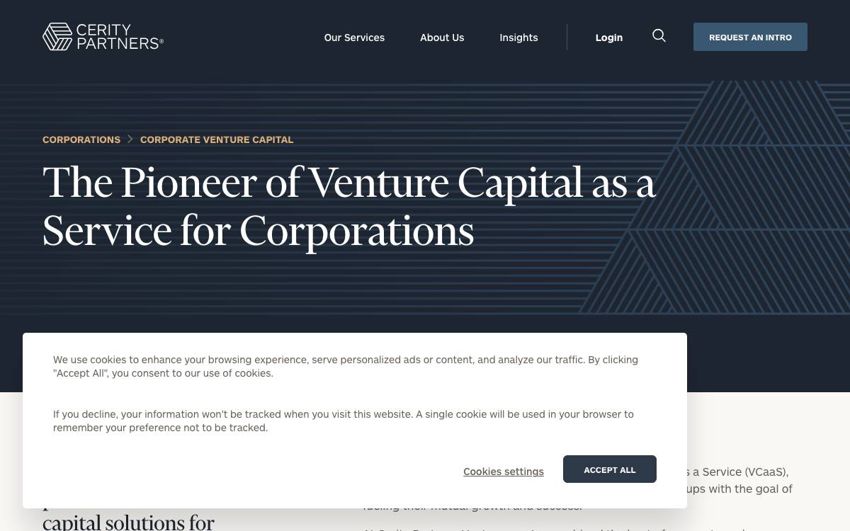 Cerity Partners Ventures website preview