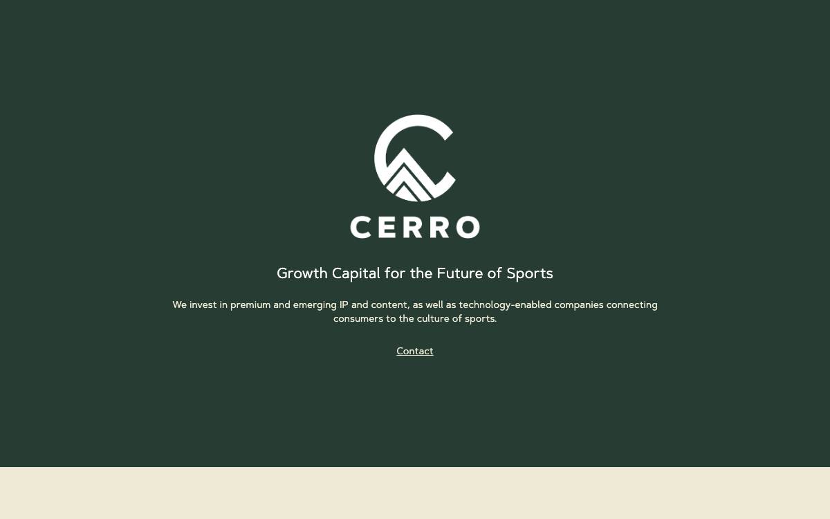 Cerro Capital website preview