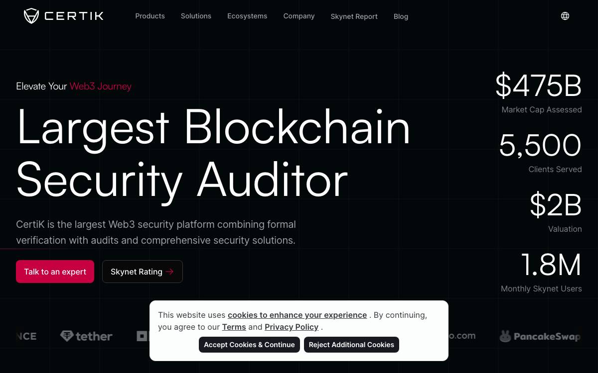 CertiK website preview