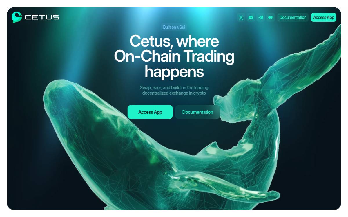 Cetus Protocol website preview