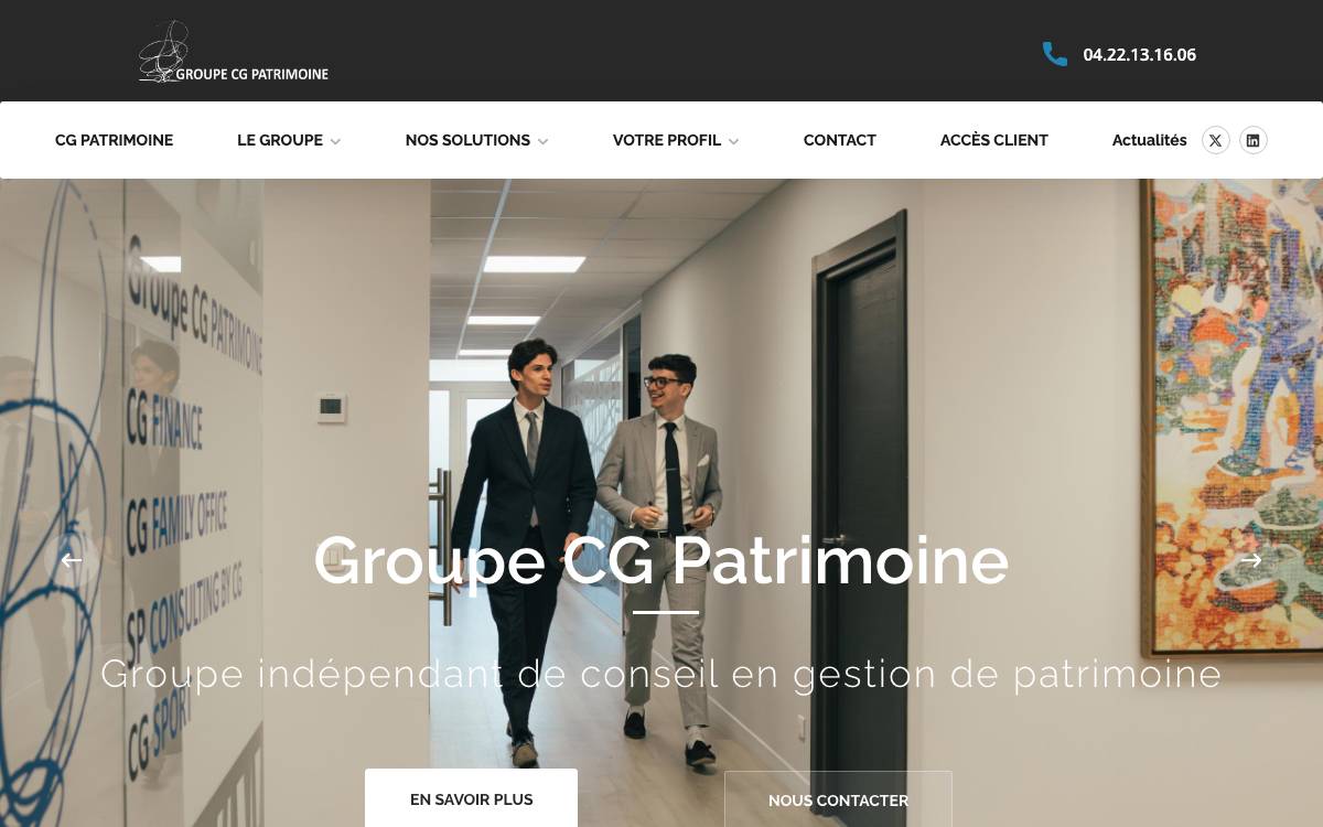 CG Family Office / Groupe CG Patrimoine website preview
