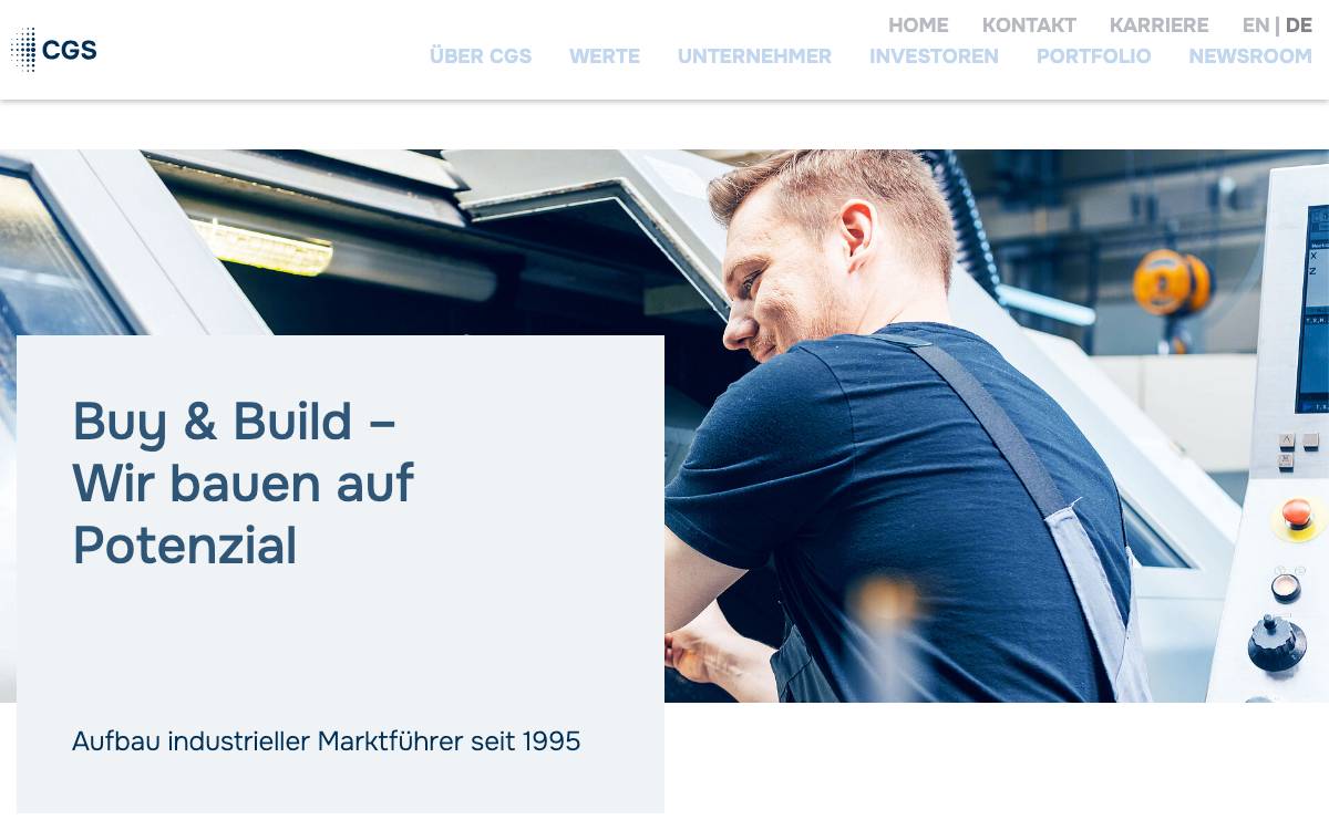 CGS Management AG website preview
