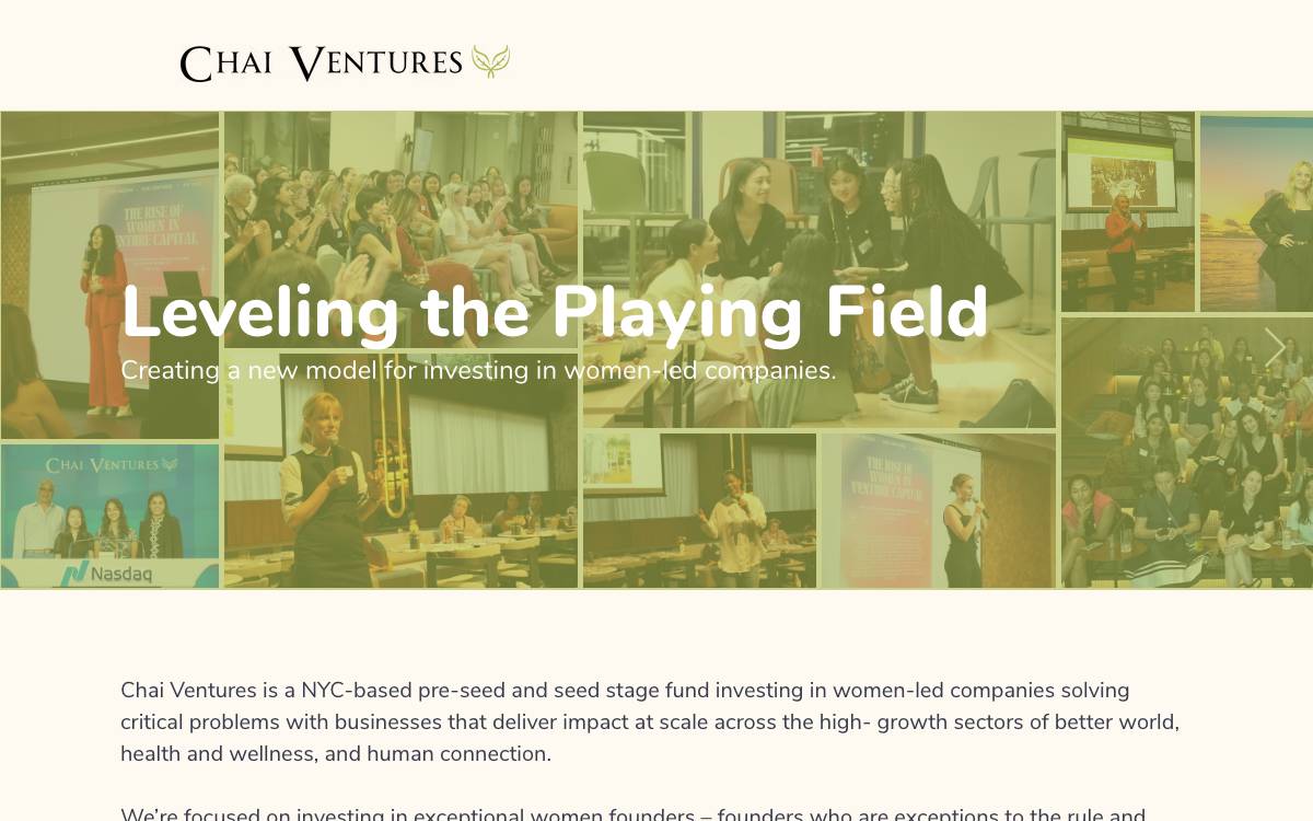Chai Ventures website preview