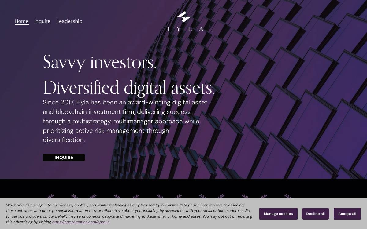 ChainLink Capital Management website preview