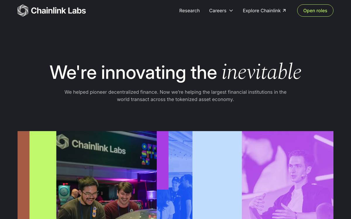 Chainlink labs website preview