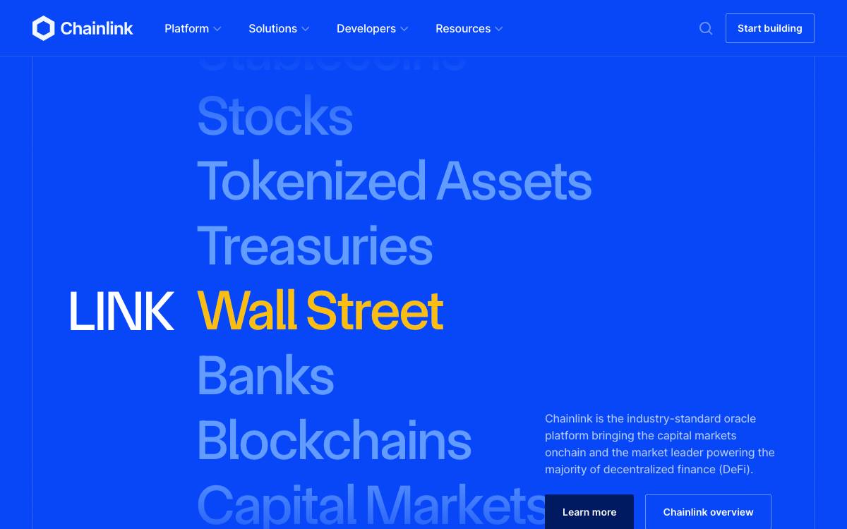 Chainlink website preview