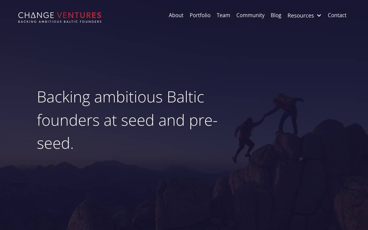 Change Ventures website preview