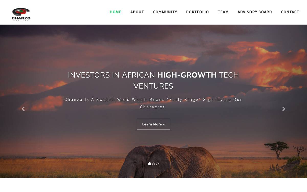 Chanzo Capital website preview