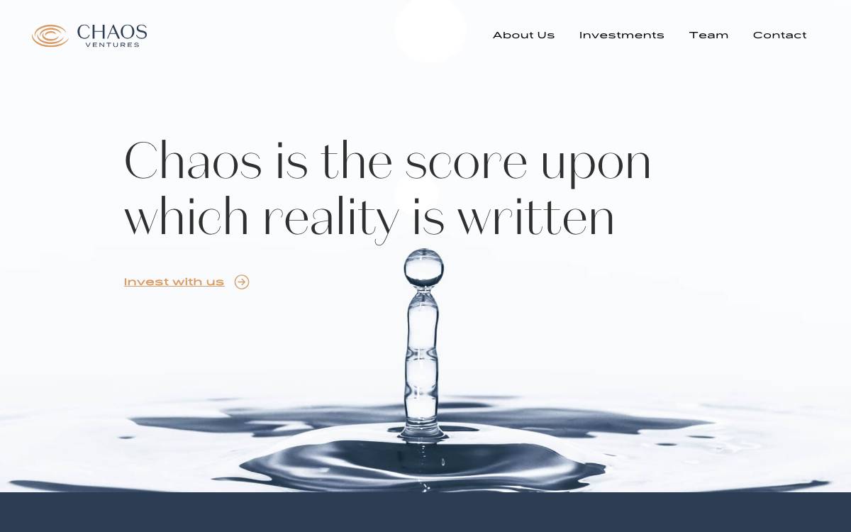 Chaos Ventures website preview