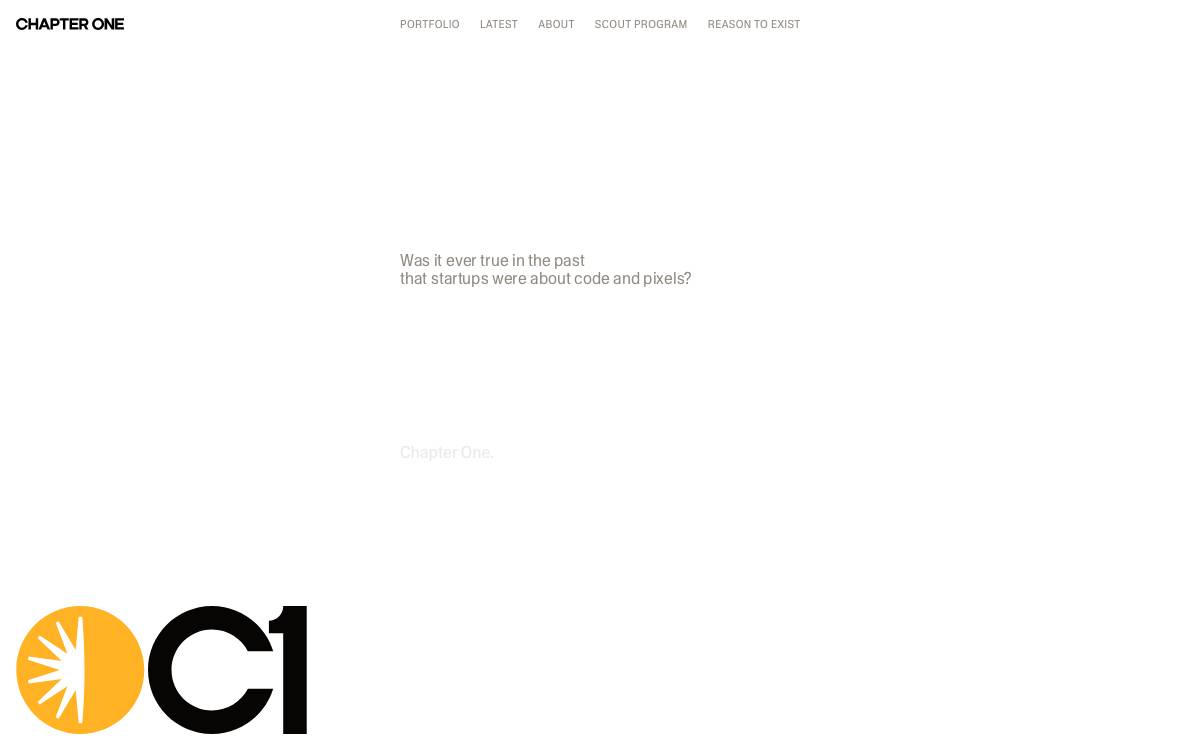 Chapter One website preview
