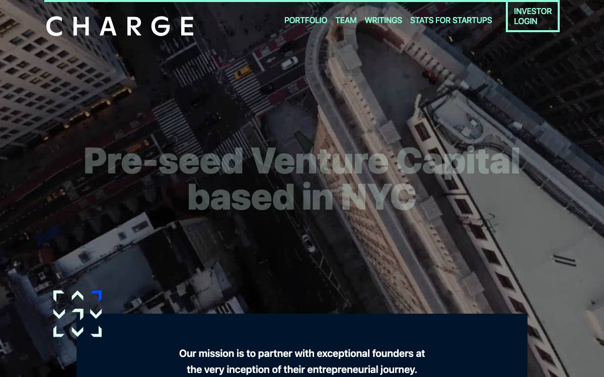 Charge VC website preview
