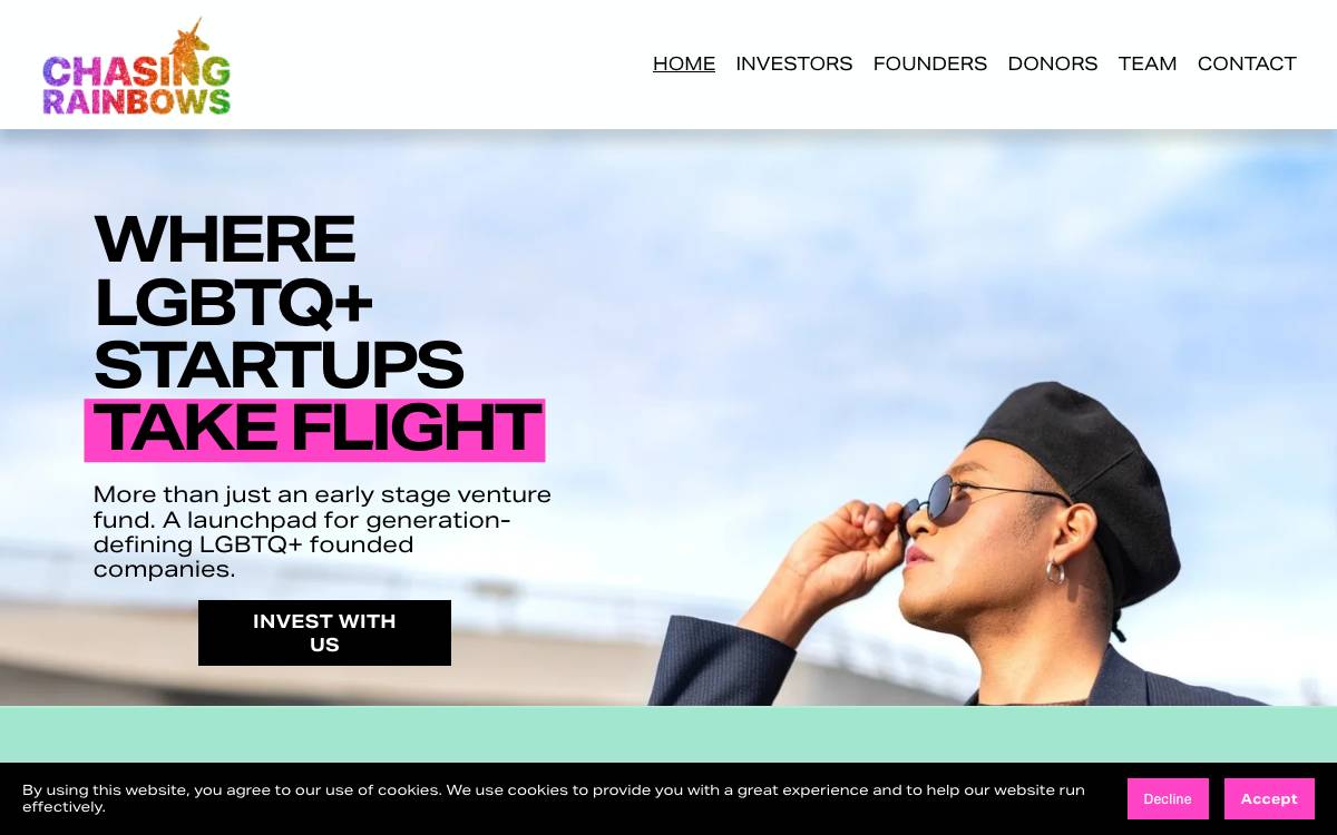 Chasing Rainbows website preview