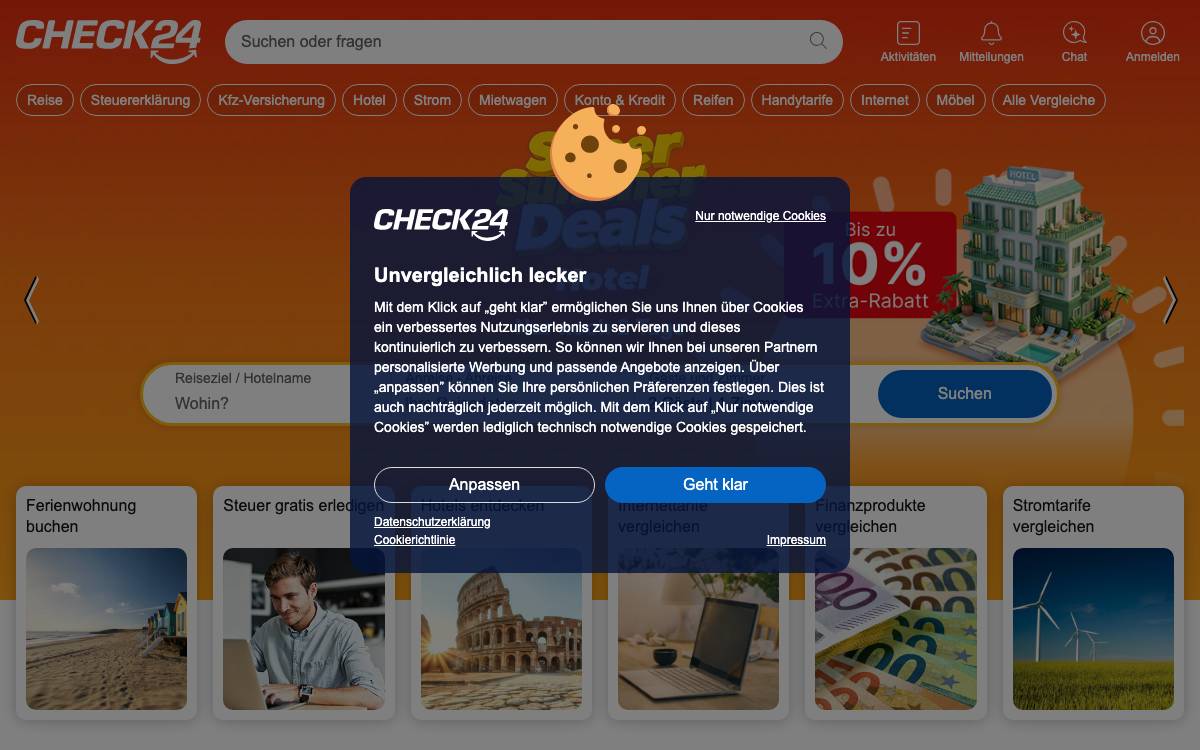 CHECK24 Ventures website preview