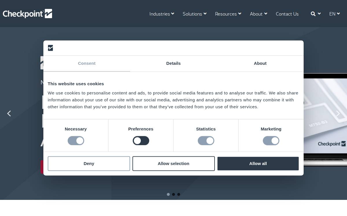 Checkpoint Systems website preview