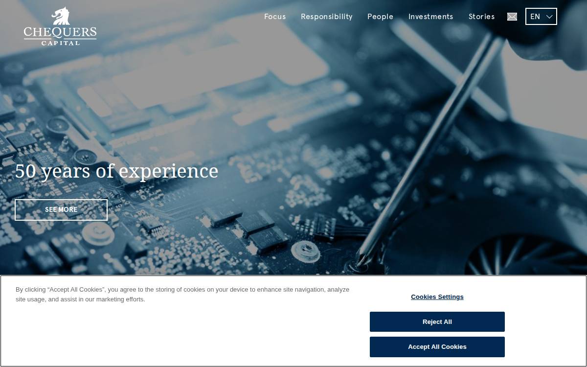 Chequers Capital website preview