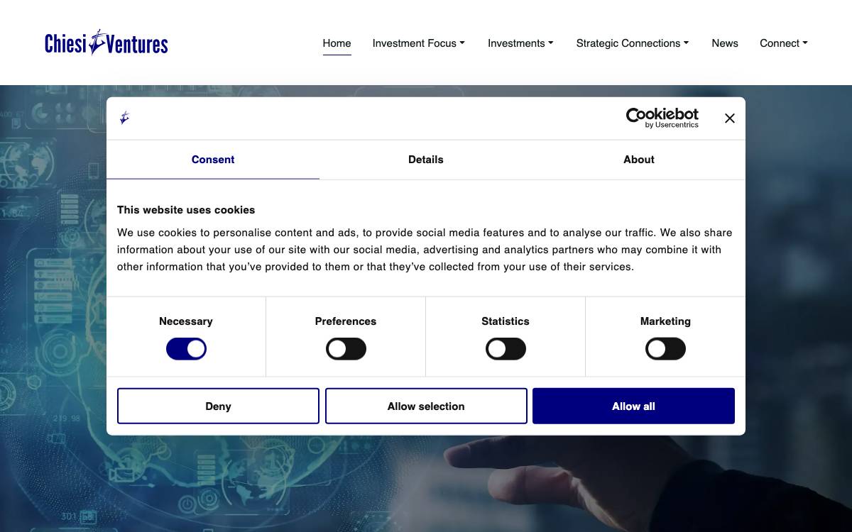 Chiesi Ventures website preview