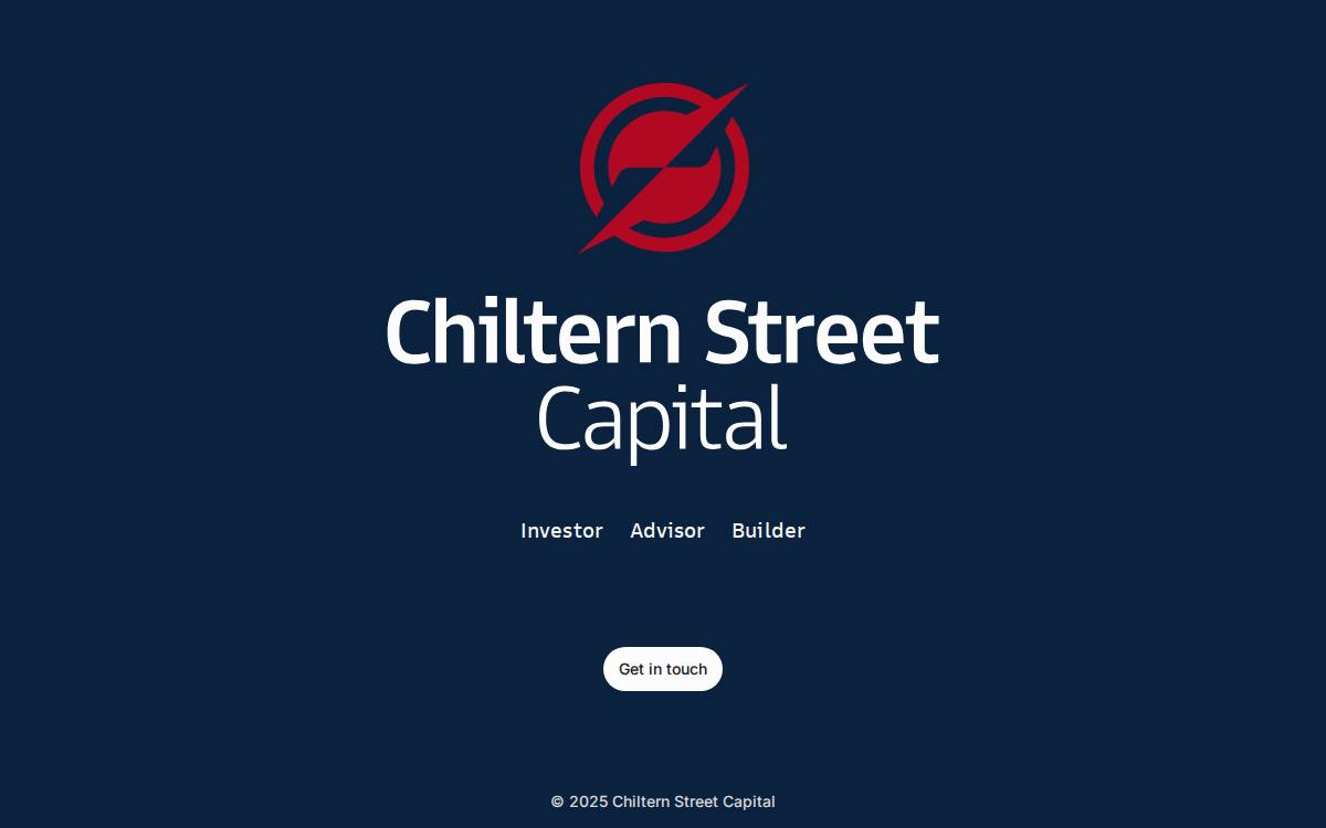Chiltern Street Capital website preview