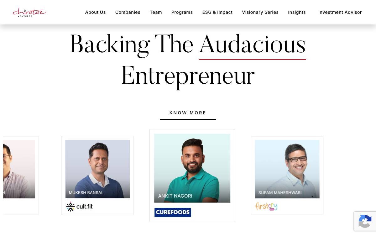 Chiratae Ventures website preview
