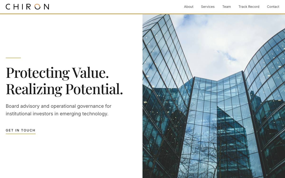 Chiron website preview